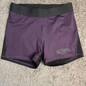 Victoria sport purple and black workout shorts